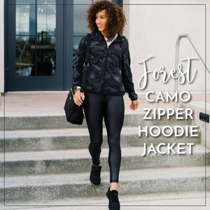Forest Camo Zipper Hoodie Jacket